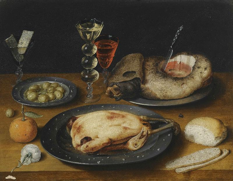 HEINTZ, Joseph the Elder Still Life of a Roast Chicken